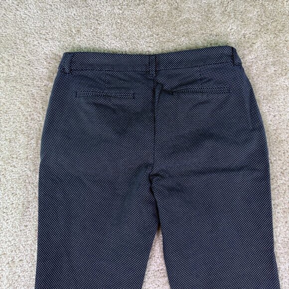 Old Navy Pants Womens Size 4 Black Polka Dot Harper Cropped 30x24 E739 - Picture 8 of 13